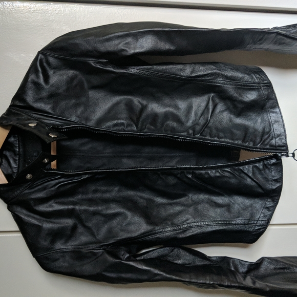 ALDO Fitted Leather Jacket - Picture 7 of 10